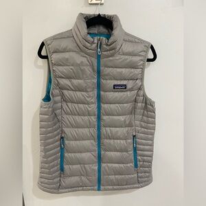 Patagonia Gray Down Sweater Vest Women’s Size Large